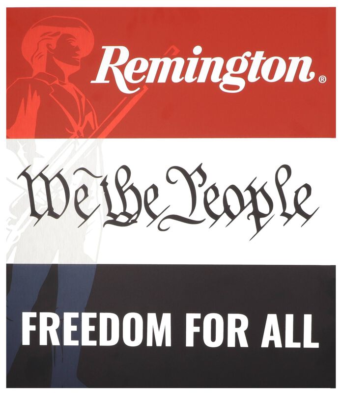 Remington We the People Metallic Sign, Aluminum/Polyethelene, 14"W x 16"H