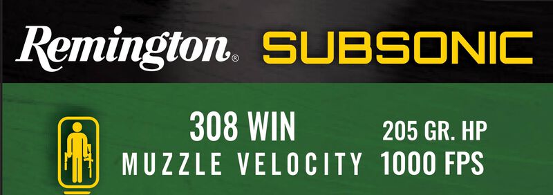 Subsonic Rifle, 308 Win., 205 Grain, Hollow Point, 1050 fps