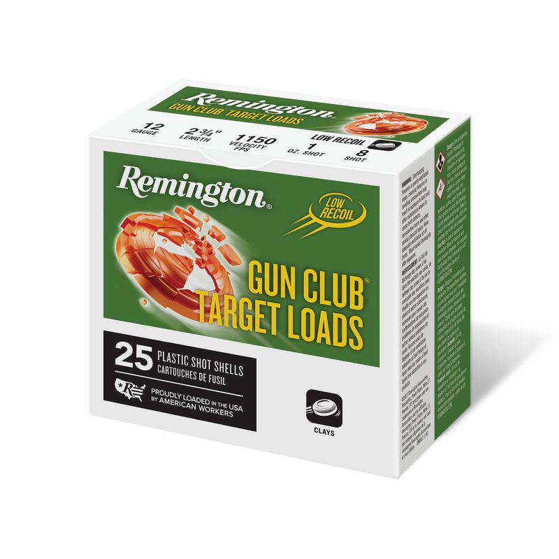 Gun Club, 12 Gauge, 8 Shot, 2-3/4 in, 1 1/8 oz, 1100 fps