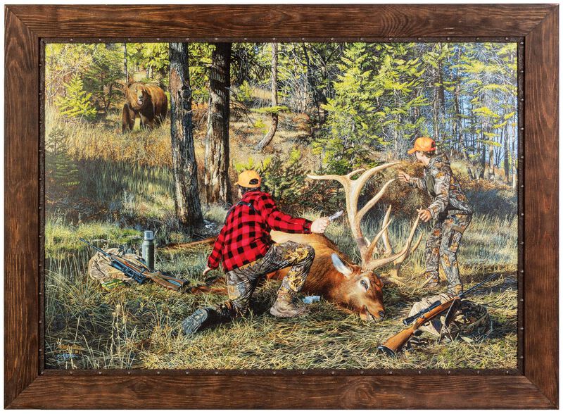 Remington King of the Mountain Print, 20 in. x 30 in., Unframed Canvas