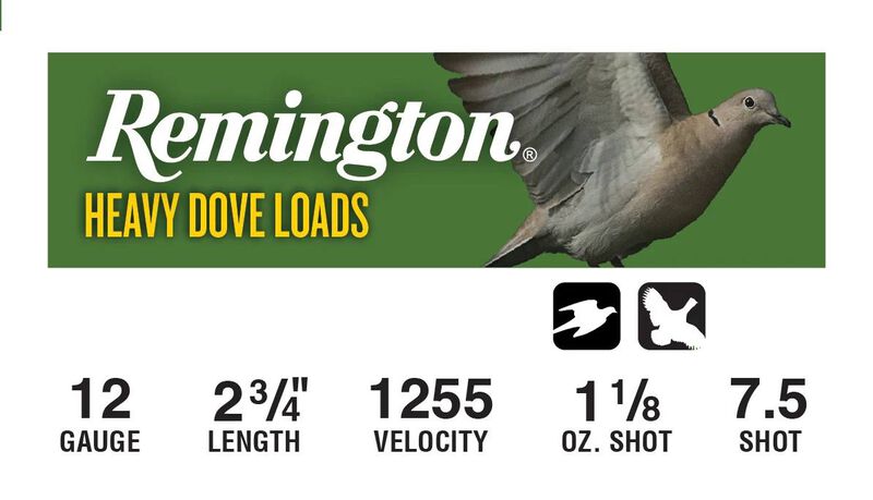 Heavy Dove Load, 12 Gauge, 7.5 Shot, 2-3/4 in, 1 1/8 oz, 1255 fps
