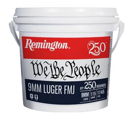 We the People Handgun, 9mm Luger, 115 Grain, Full Metal Jacket, 1145 fps