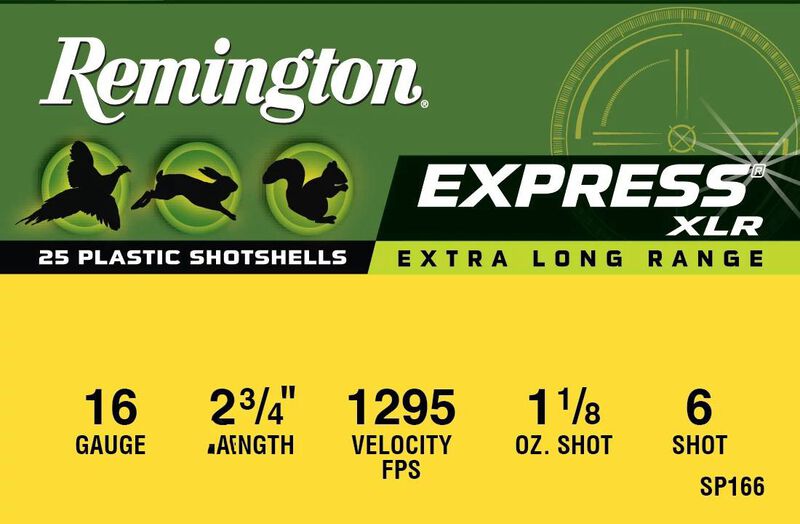 Express Extra Long Range, 16 Gauge, 6 Shot, 2-3/4 in, 1 1/8 oz, 1295 fps