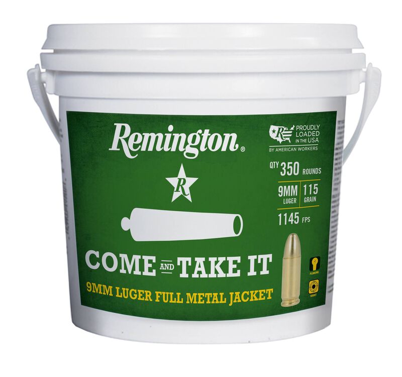 Come and Take It Handgun, 9mm Luger, 115 Grain, Full Metal Jacket, 1145 fps