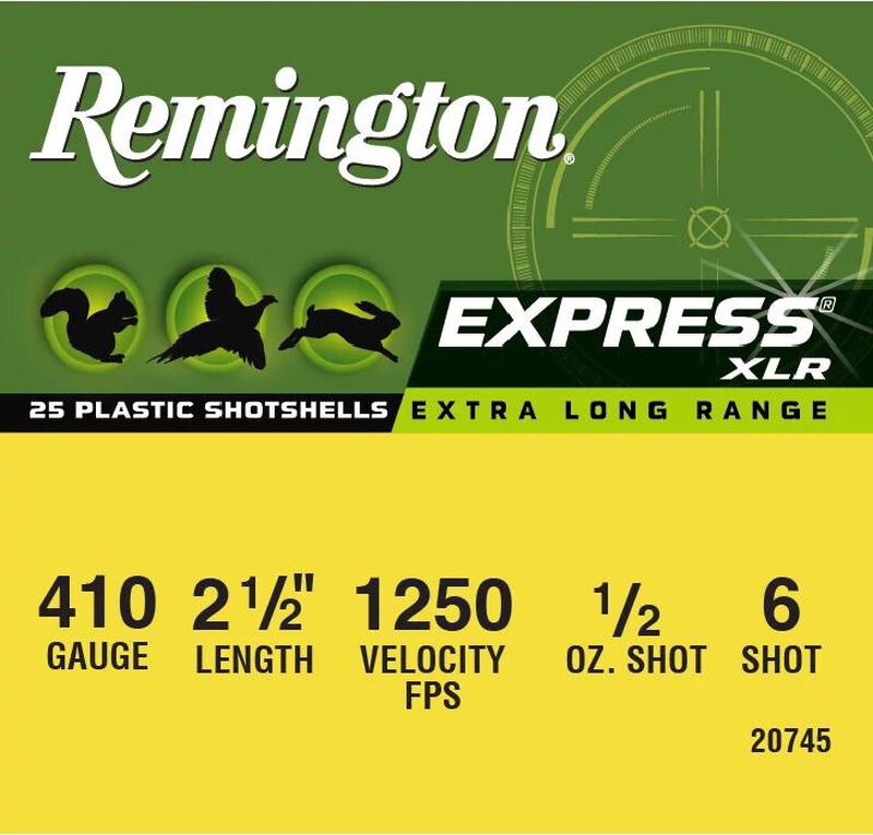 Express Extra Long Range, 410 Bore, 6 Shot, 2-1/2 in, 1/2 oz, 1250 fps