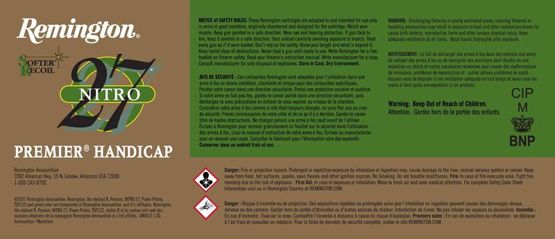 Nitro 27, 12 Gauge, 7.5 Shot, 2-3/4 in, 1 1/8 oz, 1235 fps