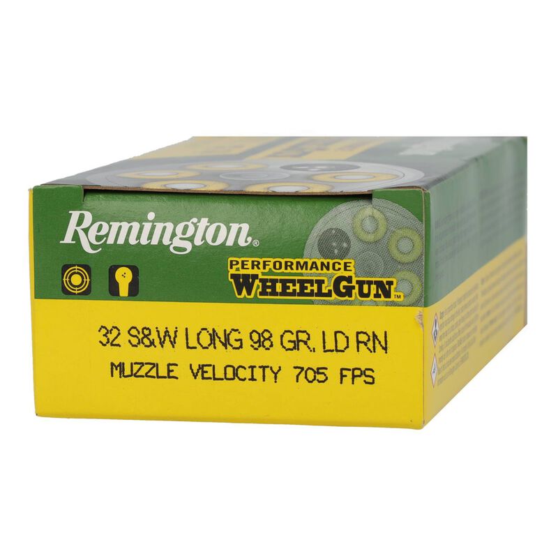 Performance WheelGun, 32 S&amp;W Long, 98 Grain, Lead Round Nose, 705 fps