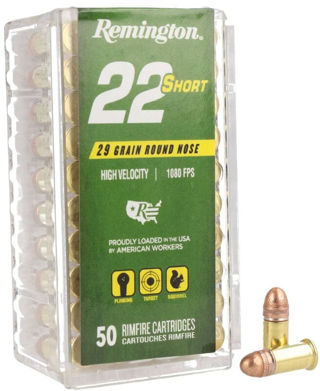 22 Short, 22 LR, 29 Grain, Lead Round Nose, 710 fps