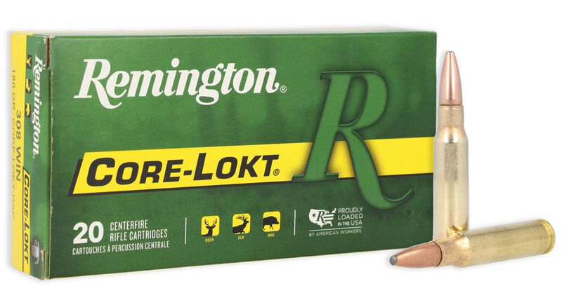 Core-Lokt, 308 Win, 180 Grain, Pointed Soft Point Core Lokt, 2620 fps