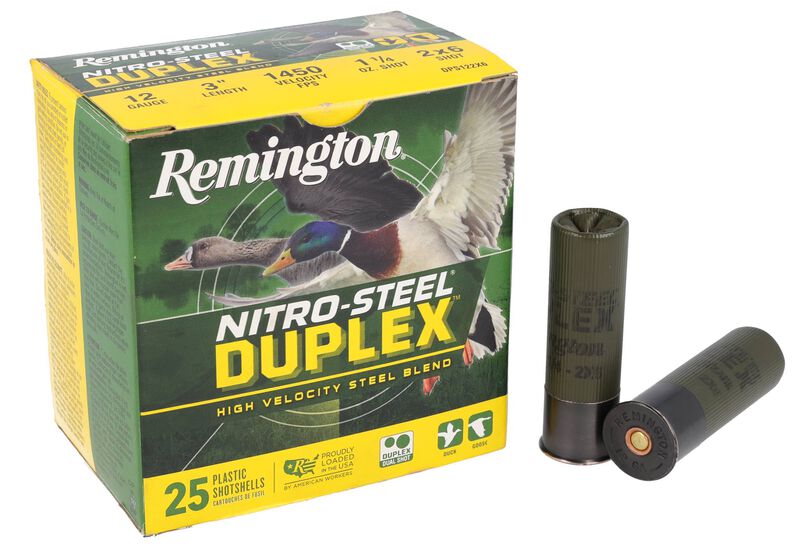 Nitro-Steel Duplex, 12 Gauge, 2 and 6 Shot, 3 in, 1 1/4 oz, 1450 fps