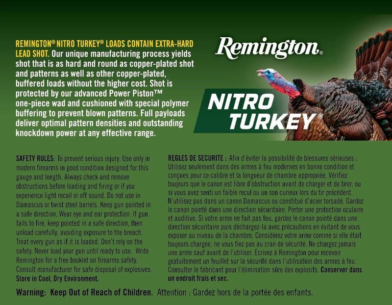 Nitro Turkey, 12 Gauge, 5 Shot, 3-1/2 in, 2 oz, 1300 fps