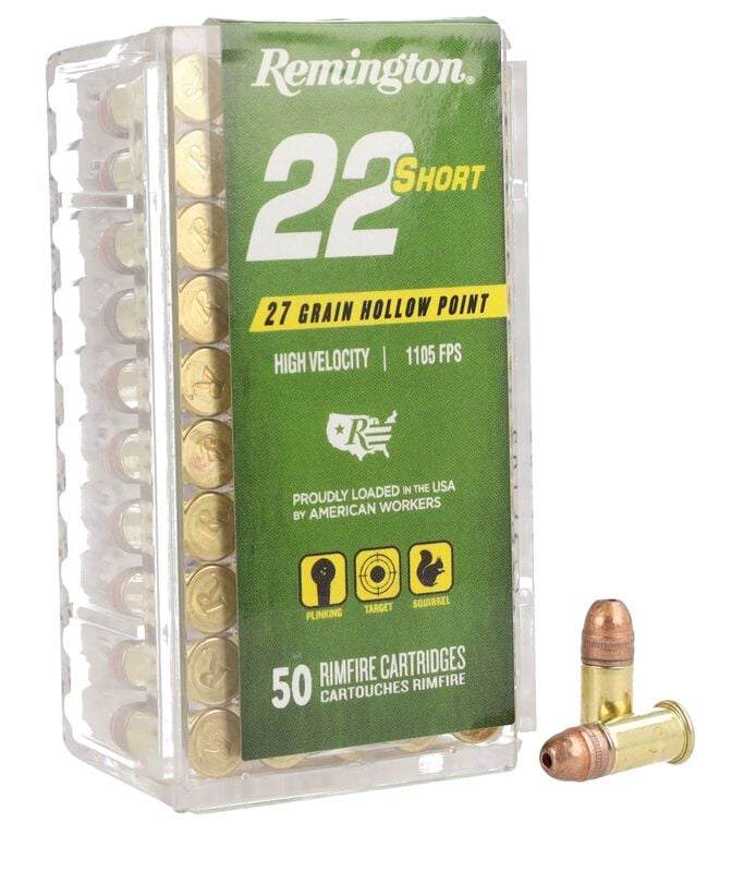 22 Short, 22 LR, 27 Grain, Copper HP, 1105 fps