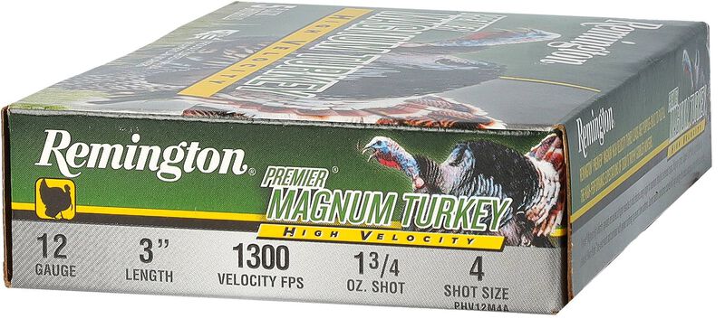 Premier Magnum Turkey High Velocity, 12 Gauge, 4 Shot, 3 in, 1 3/4 oz, 1300 fps