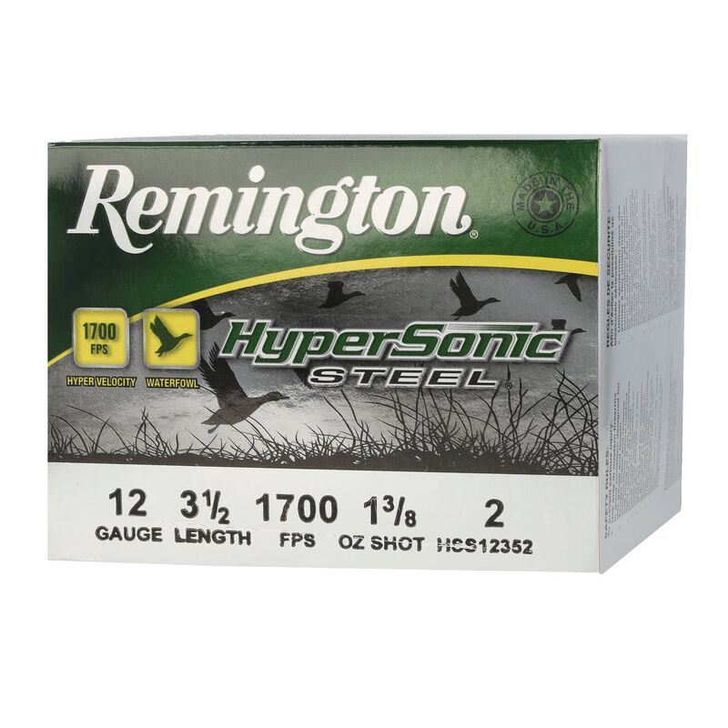 Hypersonic Steel, 12 Gauge, 2 Shot, 3-1/2 in, 1 3/8 oz, 1700 fps