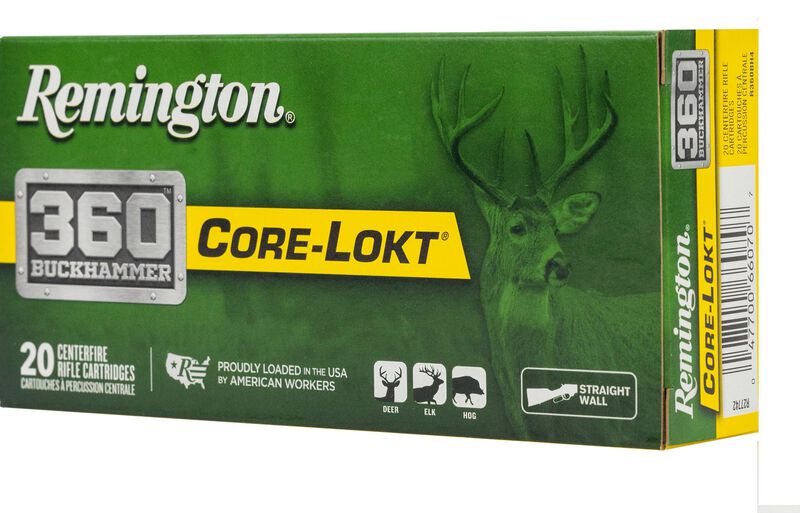 Core-Lokt, 360 Buckhammer, 180 Grain, Soft Point Core Lokt, 2400 fps
