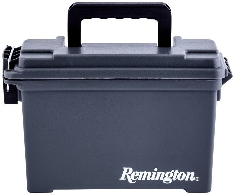 Remington Ammo Can, Gray, Plastic, 11 inch L x 7.5 inch H x 4 inch W