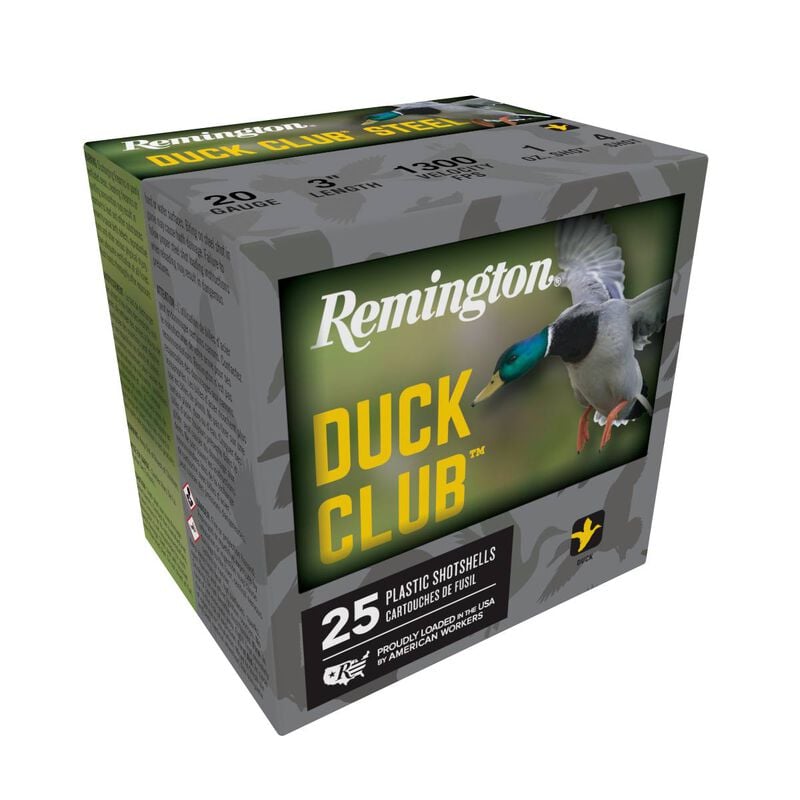Duck Club Steel, 20 Gauge, 4 Shot, 3 in, 1 oz, 1300 fps