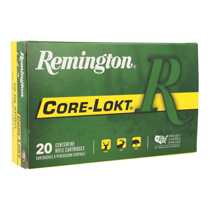 Core-Lokt, 30-06 Springfield, 150 Grain, Pointed Soft Point Core Lokt, 2910 fps
