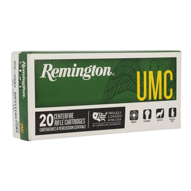 UMC Centerfire Rifle, 22-250 Rem, 50 Grain, Jacketed Hollow Point, 3820 fps