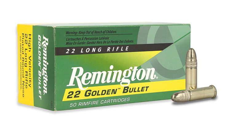 22 Golden Bullet, 22 LR, 40 Grain, Brass Plated Round Nose, 1280 fps
