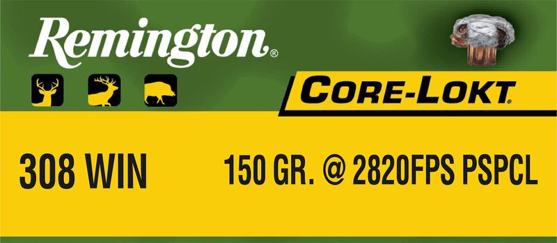 Core-Lokt, 308 Win, 150 Grain, Pointed Soft Point Core Lokt, 2820 fps