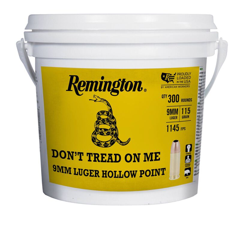 Don't Tread on Me Handgun, 9mm Luger, 115 Grain, Jacketed Hollow Point, 1145 fps