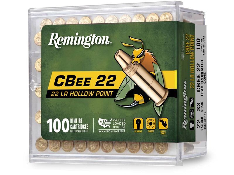 C-BEE 22&reg;, 22 LR, 33 Grain, Plated Truncated Cone Hollow Point, 740 fps
