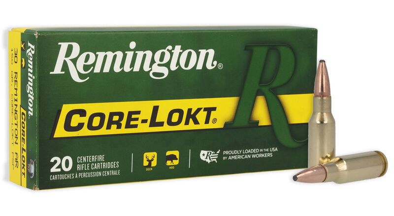 Core-Lokt, 30 Rem AR, 150 Grain, Pointed Soft Point Core Lokt, 2575 fps