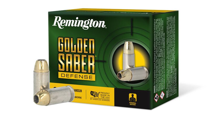 Golden Saber Defense, 45 Auto +P, 185 Grain, Brass Jacketed Hollow Point, 1140 fps