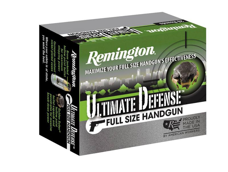 Ultimate Defense Handgun, 45 Auto, 230 Grain, Brass Jacketed Hollow Point, 875 fps