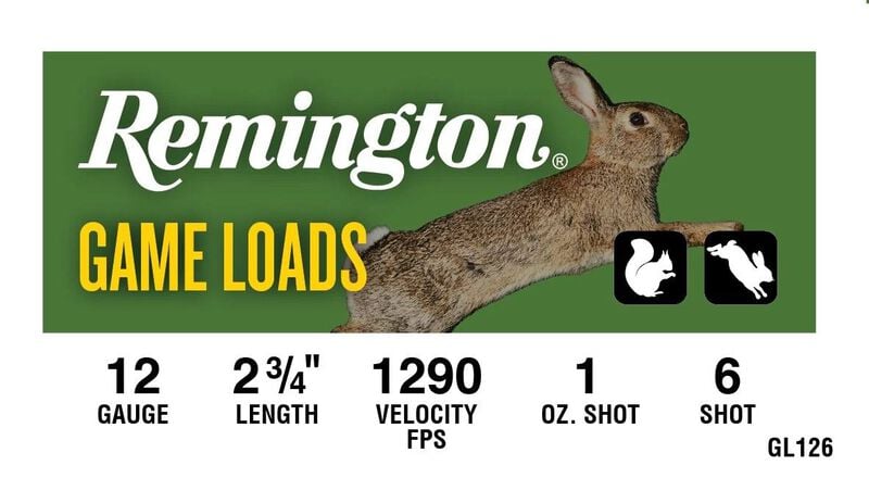 Game Load, 12 Gauge, 6 Shot, 2-3/4 in, 1 oz, 1290 fps