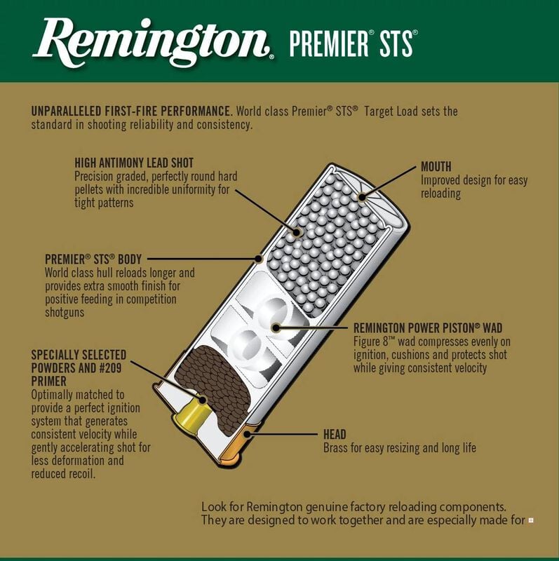 Premier STS, 12 Gauge, 7.5 Shot, 2-3/4 in, 1 1/8 oz, 1145 fps