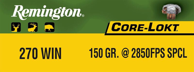 Core-Lokt, 270 Win, 150 Grain, Core-Lokt Soft Point, 2850 fps
