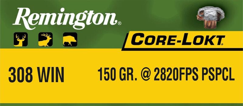 Core-Lokt, 308 Win, 150 Grain, Pointed Soft Point Core Lokt, 2820 fps