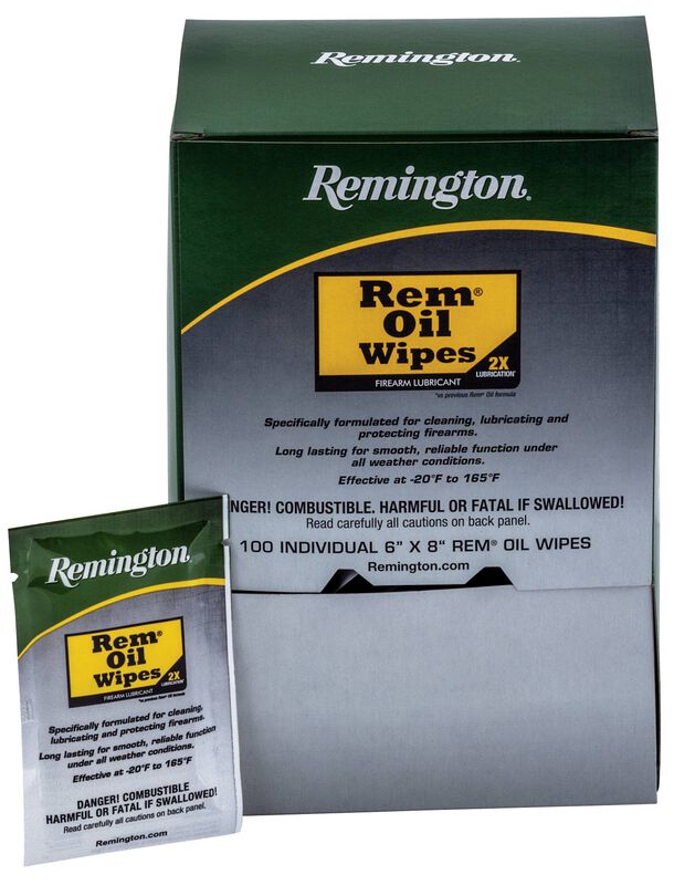 Rem Oil Wipes Counter Box, All Firearm Types, 100 Count