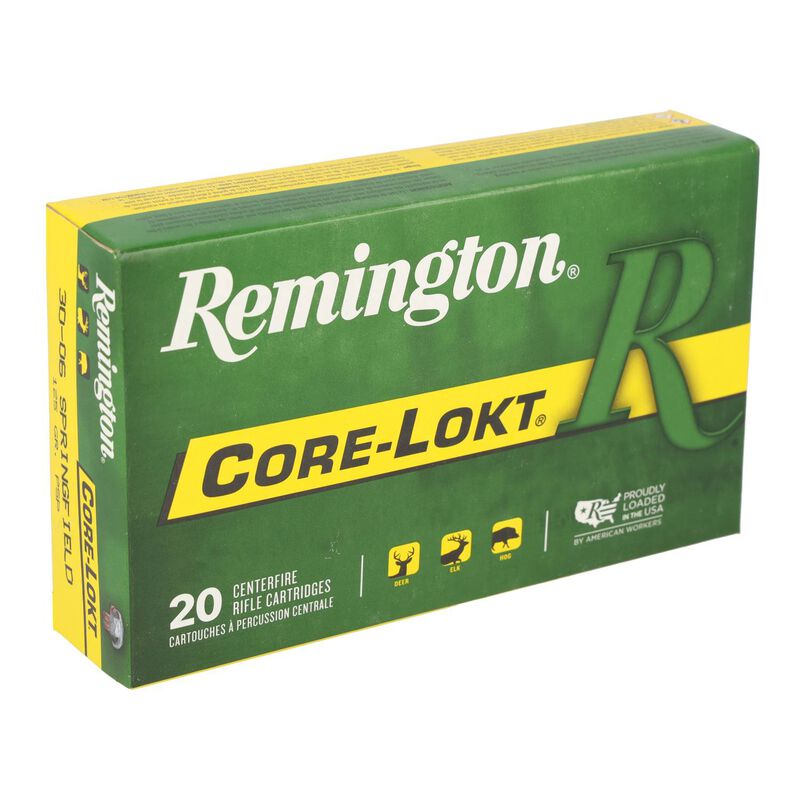 Core-Lokt, 30-06 Springfield, 125 Grain, Pointed Soft Point Core Lokt, 3140 fps