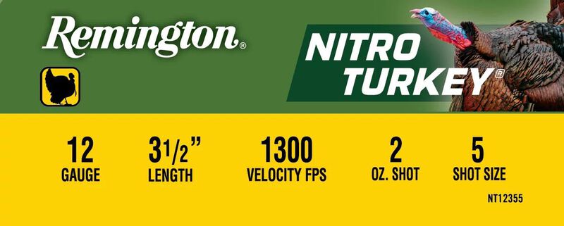 Nitro Turkey, 12 Gauge, 5 Shot, 3-1/2 in, 2 oz, 1300 fps