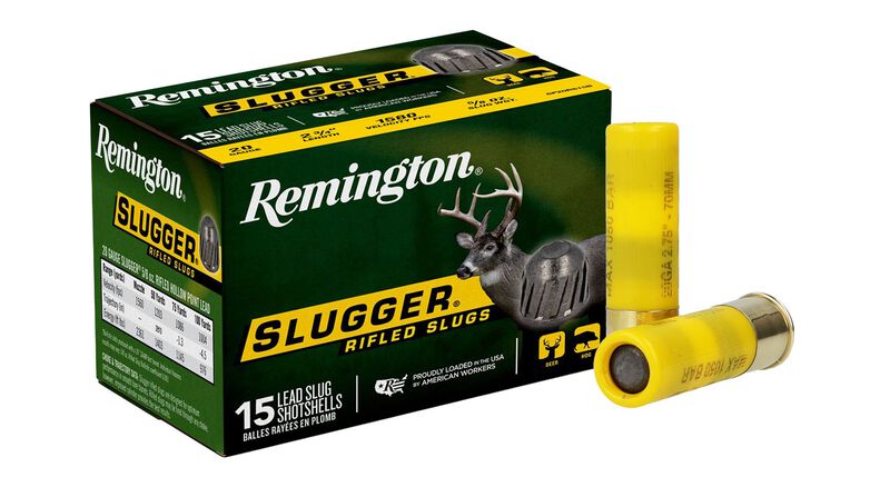 Slugger Rifled Slug, 20 Gauge, 383 Grain, 2-3/4 in, 1580 fps