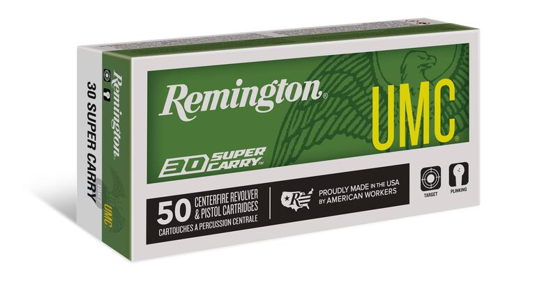 UMC Handgun, 30 Super Carry, 100 Grain, Full Metal Jacket, 1250 fps