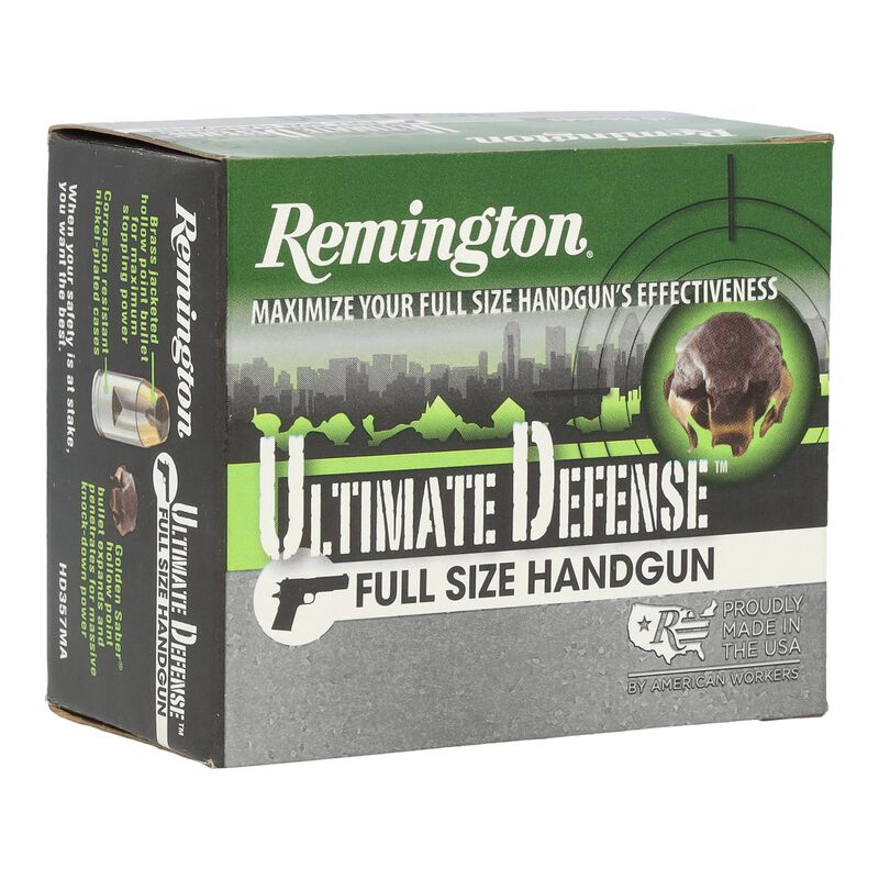 Ultimate Defense Handgun, 357 Magnum, 125 Grain, Brass Jacketed Hollow Point, 1220 fps