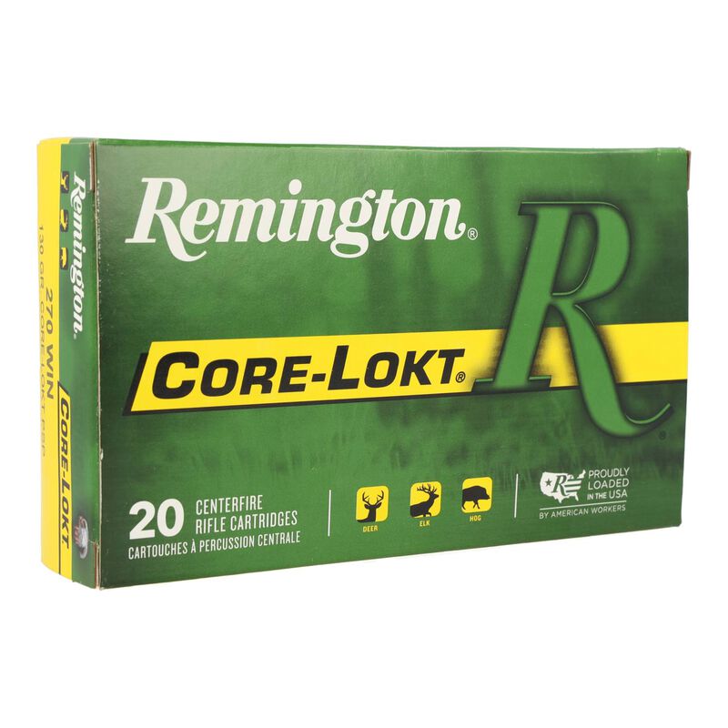 Core-Lokt, 270 Win, 130 Grain, Pointed Soft Point Core Lokt, 3060 fps