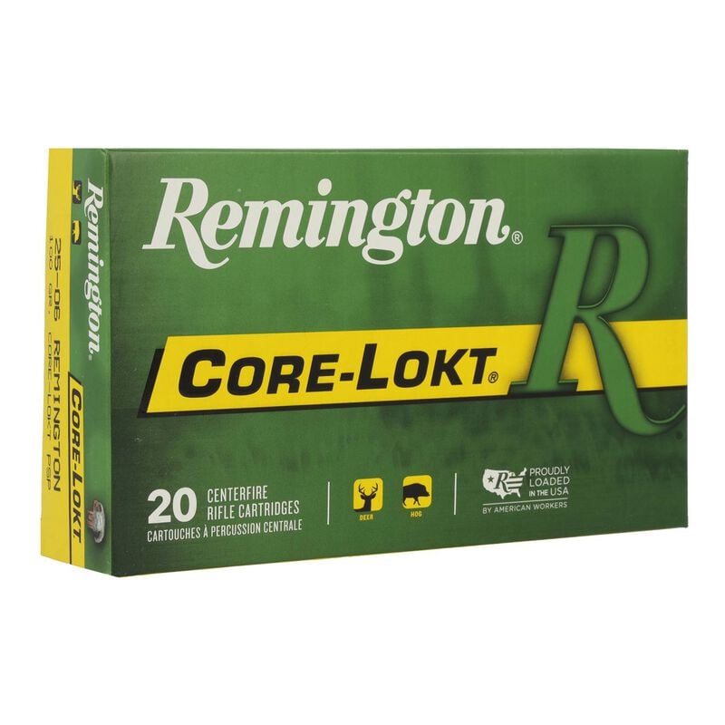 Core-Lokt, 25-06 Rem, 100 Grain, Pointed Soft Point Core Lokt, 3230 fps