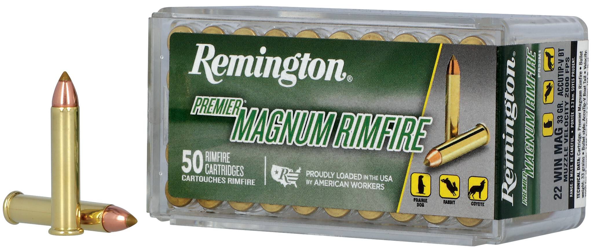 Buy Premier Magnum Rimfire 22 WMR Ammo | 33 Grain, 2000 FPS
