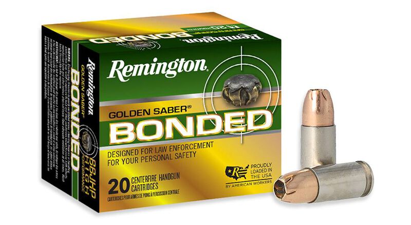 Golden Saber Bonded, 9mm Luger, 147 Grain, Bonded Brass Jacketed Hollow Point, 990 fps