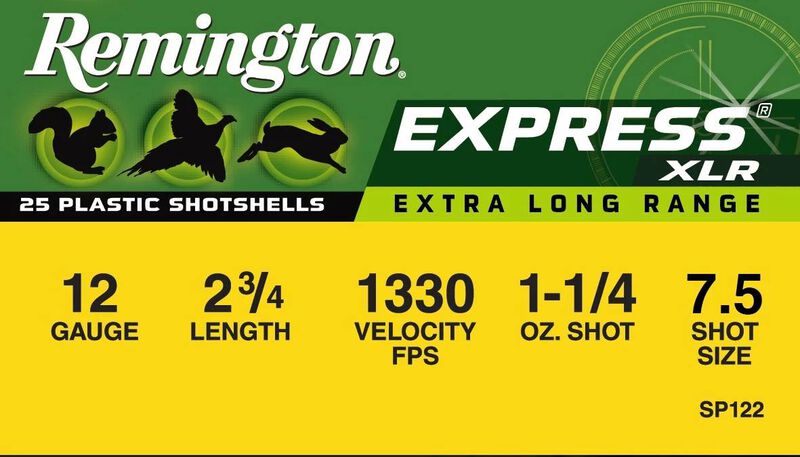 Express Extra Long Range, 12 Gauge, 7.5 Shot, 2-3/4 in, 1 1/4 oz, 1330 fps