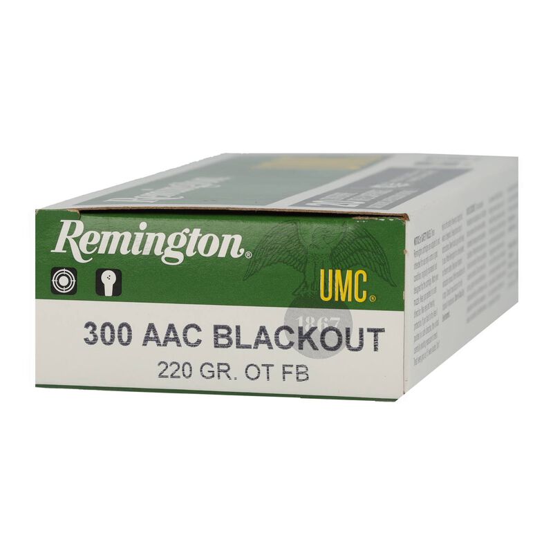 UMC Centerfire Rifle, 300 Blackout, 220 Grain, Open Tip Flat Base, 940 fps