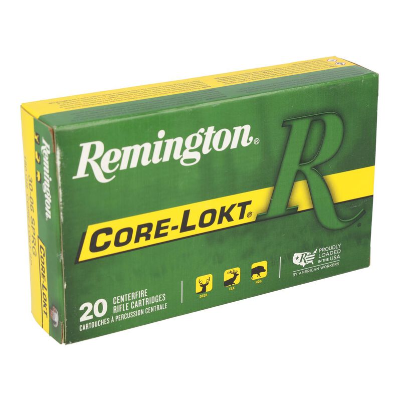 Core-Lokt, 30-06 Springfield, 180 Grain, Core-Lokt Soft Point, 2700 fps