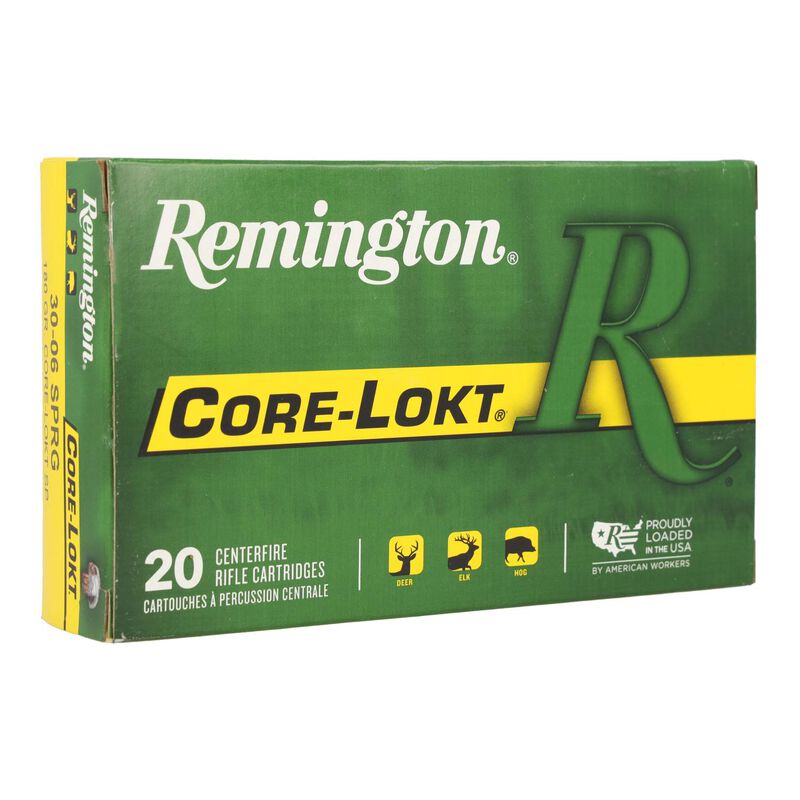 Core-Lokt, 30-06 Springfield, 180 Grain, Core-Lokt Soft Point, 2700 fps
