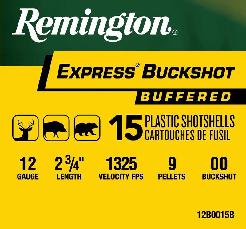 Express Buckshot, 12 Gauge, 00 Buck Shot, 2-3/4 in, 1325 fps