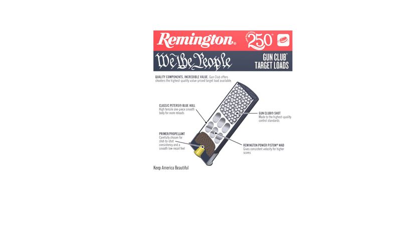 We the People Shotshell, 12 Gauge, 8 Shot, 2-3/4 in, 1 1/8 oz, 1145 fps